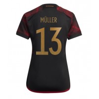 Dres Njemačka Thomas Muller #13 Gostujuci za Žensko SP 2022 Kratak Rukav